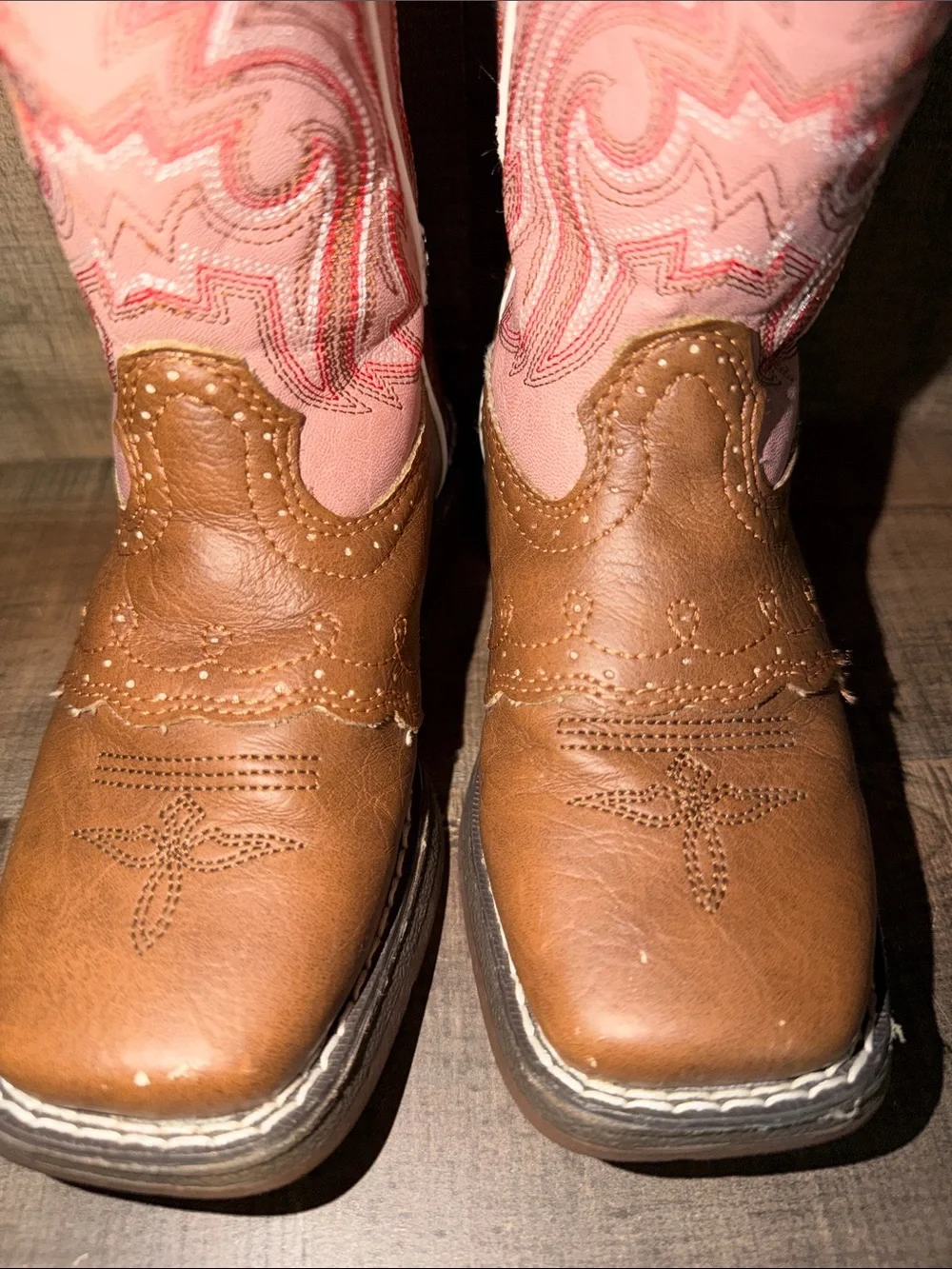DURANGO  Pink and Brown Western Boots - Toddlers-size 10
